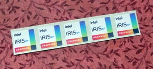 Lot of 10 Intel iRIS XE Graphics Stickers 18 x 18mm Case Badges For Desktop - Afbeelding 1 van 1