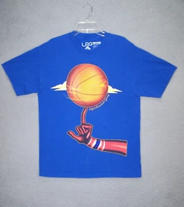 LRG Lifted Research Group Shirt Adult Large Blue Cotton Graphic Basketball Mens - Picture 1 of 9