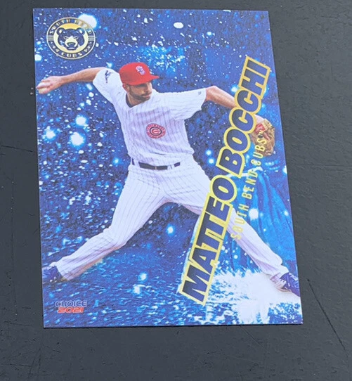 Matteo Bocchi 2021 South Bend Cubs Baseball card Parma Italy Chicago Cubs - Image 1 of 1