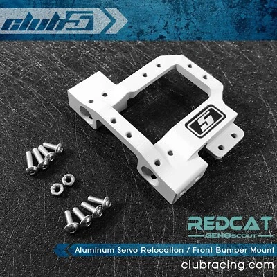 Aluminum Servo Relocation / Front Bumper Mount for Redcat GEN8 - Image 1 of 4