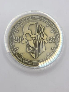 Funny Official Certification Best A**hole Brass 1.75 inches  Challenge Coin - Picture 1 of 4