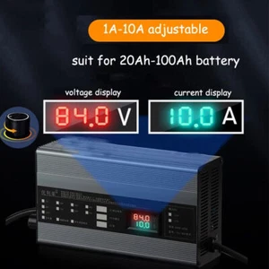 Fast Charger for Li-ion LiPo Lifepo4 Lithium Battery Charging Curren Adjust 10A - Picture 1 of 17