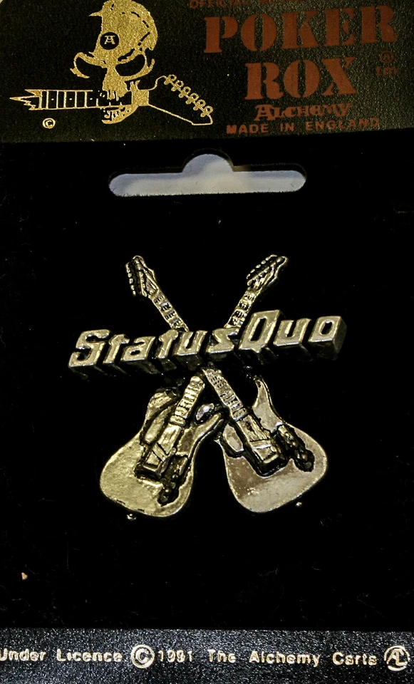 Poker Rox STATUS QUO Clasp Lapel Pin RARE!!  PC242 - Image 1 of 1