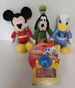 Disney Mickey Mouse Clubhouse-Set Of 3 Racer Plushies & Projectables Night Lite - Picture 1 of 12