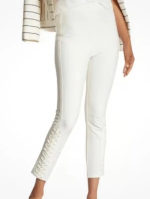 10 Pantalones al tobillo Crosby Derek Lam blancos elásticos con cordones talla 2 Foto 1 de 4