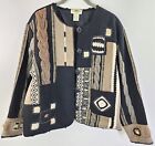 Sandy Starkman Jacket Large Wearable Art/Boho/Hippie Multi Wool Blend 