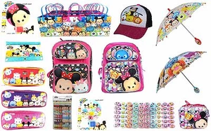 Party Favors Tsum Tsum 16" Backpack Lunch Bag Gift Bag Stampers Umbrella Wallets - Picture 1 of 32