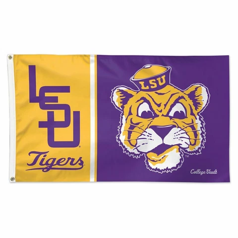 LSU TIGERS COLLEGE VAULT 3'X5' DELUXE FLAG BRAND NEW WINCRAFT 🐯 Cover