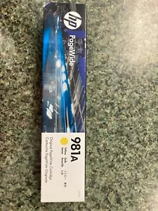 HP 981A Yellow Original PageWide Cartridge, 6,000 pages, J3M70A sealed OEM - Picture 1 of 2