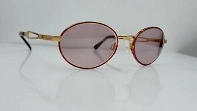 Vintage Vogue VO3231 Brown Gold Oval Italy Sunglasses FRAMES ONLY - Image 1 of 4