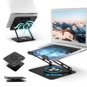 360° Laptop Notebook Cooler USB Fan Cooling Stand Ergonomic Pad Up to 17.3" inch - Picture 1 of 12