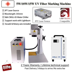 JPT 335 5W/10W/15W UV Laser Marking Engrave Machine For Glass Wood Leather PVC - Bild 1 von 13