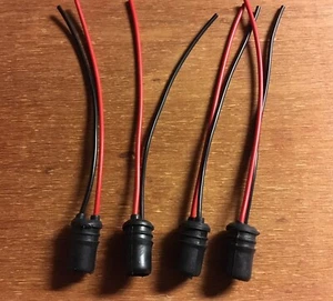 (4)WEDGE LAMP T-10 BULB SOCKET WIRES pioneer SX RECEIVERS METER DIAL LIGHTS - Picture 1 of 5