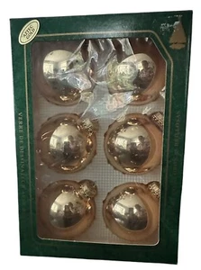 Brillante Azteca Oro Navidad Adornos Bombillas EE. UU. Por Krebs Caja De Seis - Imagen 1 de 3