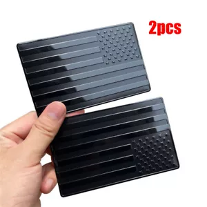 New 2Pcs Car Truck Metal USA Flag Sticker American Decal Body Emblem Accessories - Picture 1 of 8