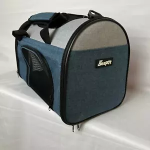 NWOT JESPET & GOOPAWS Sport Airline Pet Carrier Blue Soft-Sided Collapsible - Picture 1 of 13