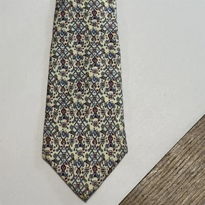 Corbata vintage Christian Dior para hombre corbata seda EE. UU. azul geométrico - Imagen 1 de 6