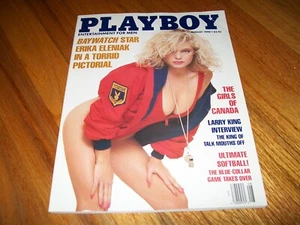 AUGUST 1990 PLAYBOY VERY GOOD CONDITION ERIKA ELENIAK COVER LARRY KING INTERVIEW - Picture 1 of 2