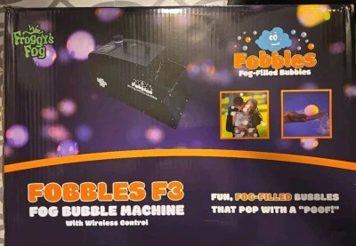 Froggy's Fobbles F3 Fog Machine With Fog- Filled Bubbles Timer Rc - New In Box - Image 1 of 4