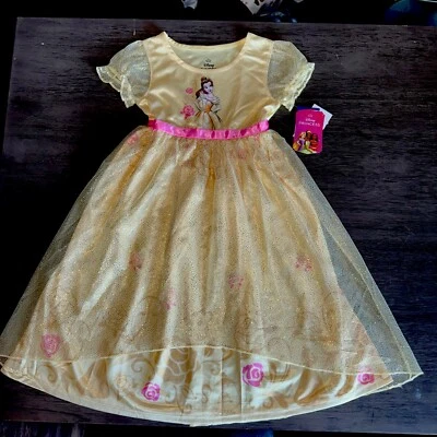 Disney Bella y Bestia Princesa Bella Camisón Pijama Niña Talla 4/5 6/6x Nuevo con Etiquetas Foto 1 de 4