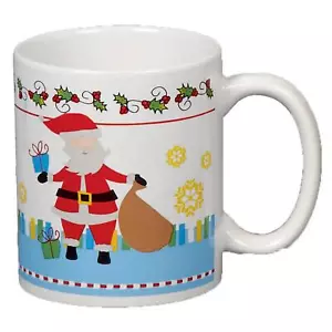 Christmas Mug Ceramic Tea Coffee Hot Chocolate - Novelty Santa Design - Picture 1 of 1