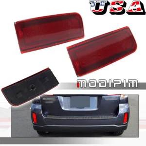 2pcs Red Rear Bumper Reflector Lights Covers For 2010 11 12 13 14 Subaru Outback - Picture 1 of 8