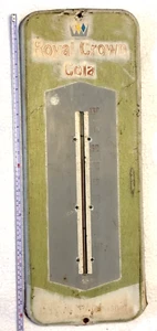 VINTAGE ROYAL CROWN COLA THERMOMETER SIGN,WORKING!FRESHER REFRESHER,25x10"GIFT:) - Picture 1 of 8