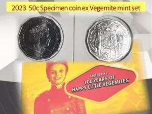 RARE 2023 50c Queen EII 50 cent COA Coat of Arms ex Mint set in 2x2 FREE POST - Picture 1 of 2