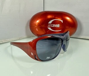 Ladies Just Cavalli Sunglasses JC083S Orange Black Fade Cyber Y2K Tinted w/ Case - Picture 1 of 10