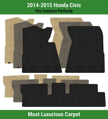 Alfombrillas Lloyd Luxe fila delantera y trasera para Honda Civic 2014-2015  Foto 1 de 4
