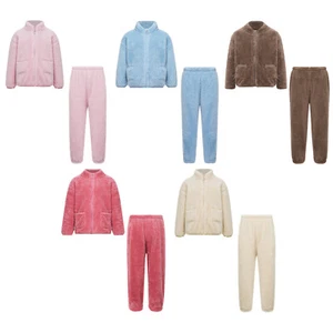 Unisex Kids Sleepwear Tops Outfits Training Set Long Sleeve Elastic Waistband - Picture 1 of 53