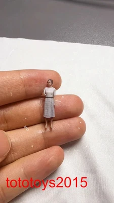 1/87 1/64 1/43 Mature Lady girl Scene Prop Minatures Figures Doll For Cars Toy - Image 1 of 4