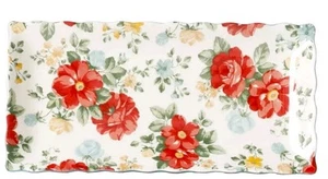 Pioneer Frau Keramik Vintage Floral 14" Servierplatte Tablett NEU - Bild 1 von 1