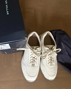 Zapatillas Peter Millar Wayfare Runner Cuero Perforado EE. UU. 8 UK 7 EU 41 Marfil - Imagen 1 de 12
