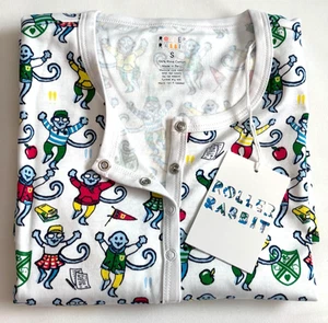 Pijama Roller Rabbit Back to School Monkey Henley para mujer pequeño algodón Pima - Imagen 1 de 11