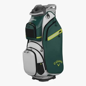 CALLAWAY GOLF CARGO CART BAG WHITE/FOREST/FLORAL YELLOW - Picture 1 of 6