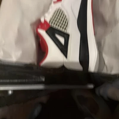 2020 Nike Air Jordan Retro 4 "FIre Red 2020" BQ7669-100 Shoes! Size 3Y w/Box! - Image 1 of 3