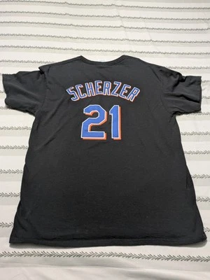 Camisa negra de béisbol para hombre Max Scherzer New York Mets talla grande Foto 1 de 4