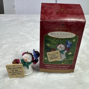 Hallmark Andenken "Millennium Snowma'am" Weihnachtsschmuck - Bild 1 von 3