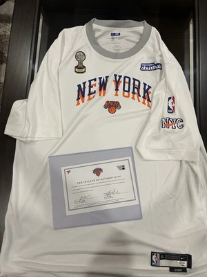 Karl Anthony Towns KAT New York Knicks JUEGO Usado Justicia Social CAMISETA Fanáticos Foto 1 de 4