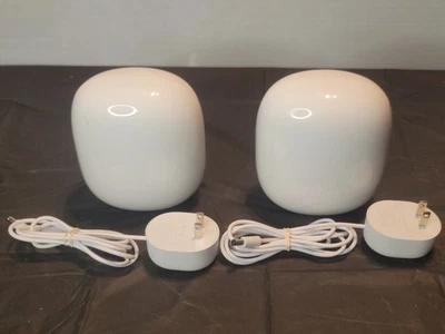 Google Nest 2 PACK WiFi Pro (6E) Model G6ZUC Router Mesh System. - Image 1 of 4