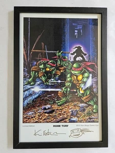 TMNT Kevin Eastman Signed Framed Poster 18x12 Ninja Turtles Comic Con 2015 - Picture 1 of 4