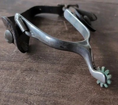 De colección Roy Robinson Hecho a Mano Acero Único Spur Identificado por la Marca Roy Maker Foto 1 de 4