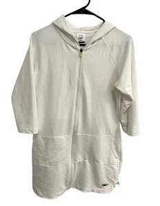 Speedo Blanco Capucha Cremallera Natación Cubre con Bolsillos Talla M - Imagen 1 de 9