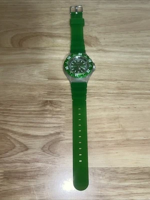 Dakota Neon Green Watch Rubber Band Working New Battery - Image 1 of 4