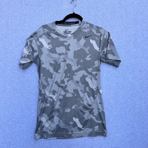 Nike Pro Combat Shirt Mens XL Gray Camo Compression Dri-Fit Training Athletic - Picture 1 of 10