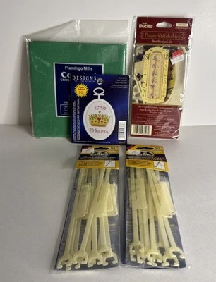 Bucilla Cross Stitch Violet Monogram Brass Stitchables Bookmark Kit WM43797 Etc. - Image 1 of 4