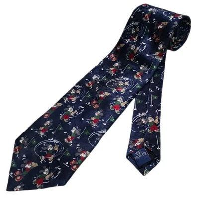 Corbata Mickey Unlimited Para Hombres Mickey Mouse Golf Azul Disney Corbata en Punta Foto 1 de 4