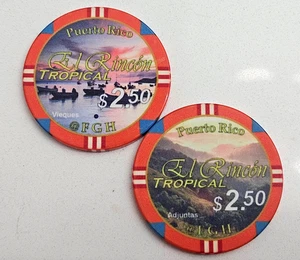 $2.50 RINCON TROPICAL PUERTO RICO Flowers Guest House 2011 CASINO POKER CHIP R5 - Picture 1 of 8