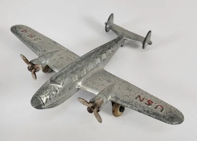 Винтажная детская игрушка HUBLEY USN Lockeed Electra 3B4 литой самолет • 5 дюймов x 4 дюйма - Изображение 1 из 4